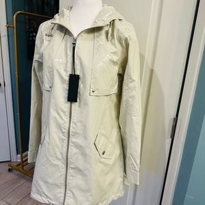 Off white NWT Blank NYC Patent Parka women’s XS raincoat rain jacket $148